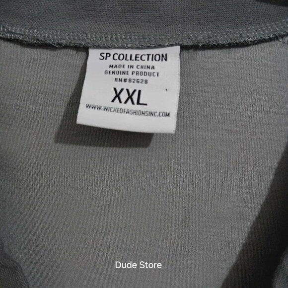 SP Collection Lightweight Sweater - Gray on Gray - 5-Buttons - Size: XXL - Picture 2 of 3